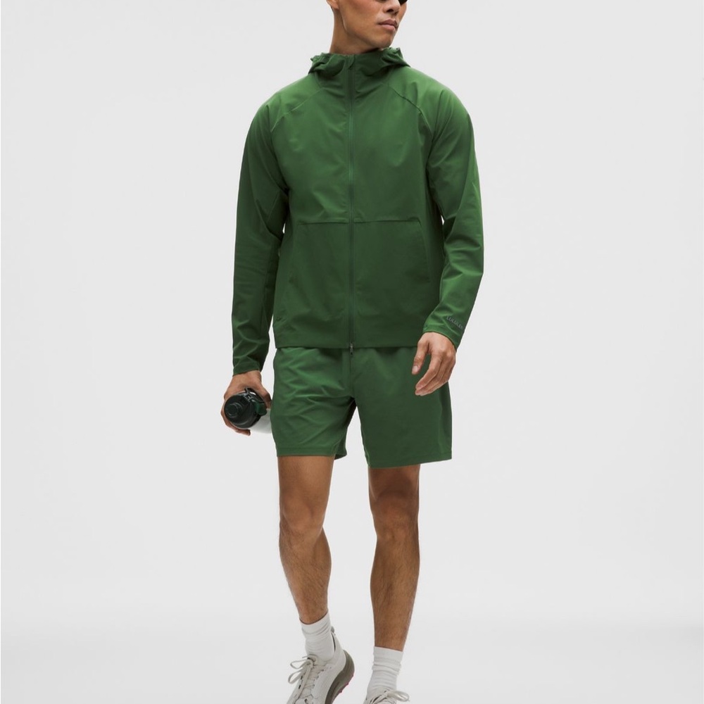 lululemon athletica Pace Breaker Linerless 7” Green Athletic Shorts